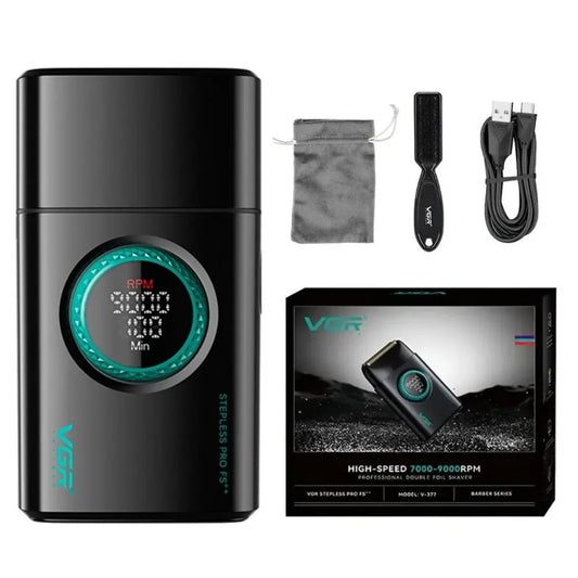 Afeitadora Shaver Inalámbrica Recargable USB 9000 RPM VGR V-377