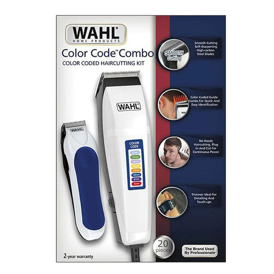 Cortadora de Cabello Color Code Combo 20 Piezas WAHL 09314-1718