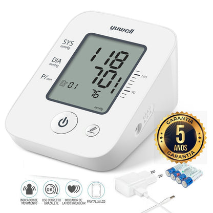 Tensiómetro Digital de Brazo con Voz y Adaptador USB YUWELL YE-660D
