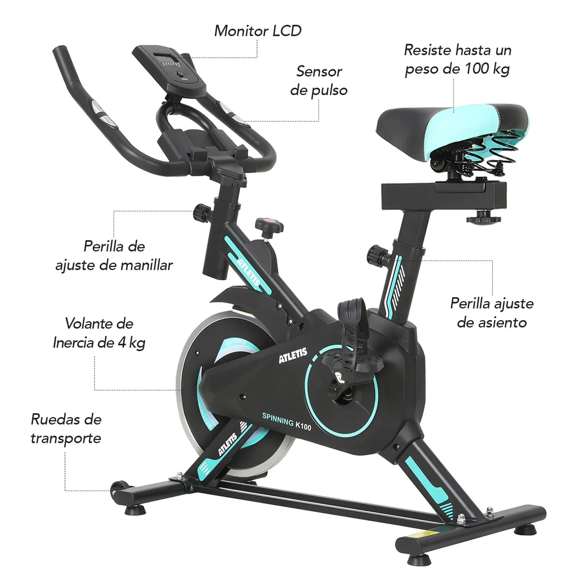 Bicicleta Spinning Volante 4 kg ATLETIS K100