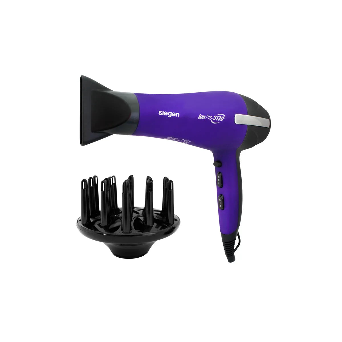 Secadora de Cabello Iónica 2200 W Motor AC Purple Power SIEGEN SG-3130-M