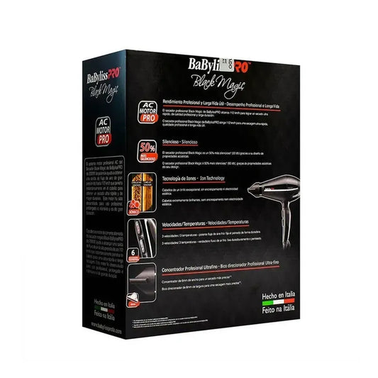 Secadora Profesional Black Magic 2000 W Motor AC BABYLISS PRO B6400PE