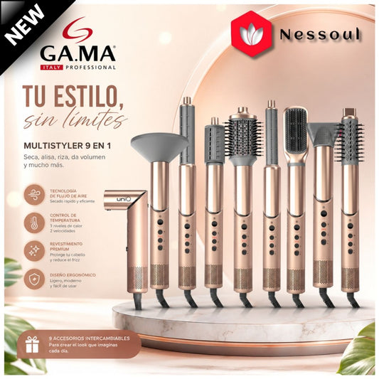 Modelador y Secador Multistyler 9 en 1 UniQ Radiant 1300 W GAMA