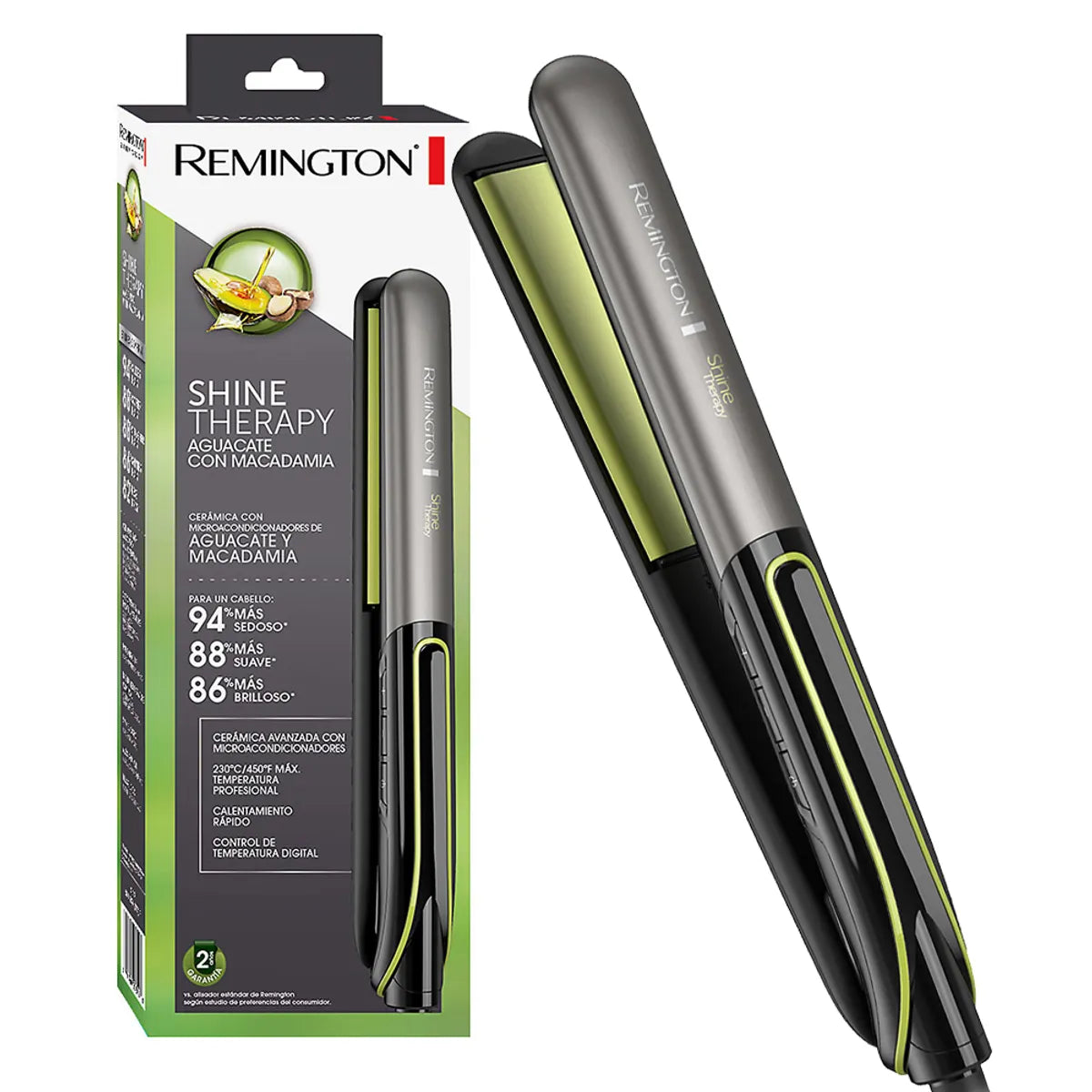 Plancha Alisadora Shine Therapy Cerámica 230 °C REMINGTON S12A