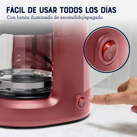 Cafetera Eléctrica 5 Tazas con Filtro Permanente Roja OSTER BVSTDCS51B