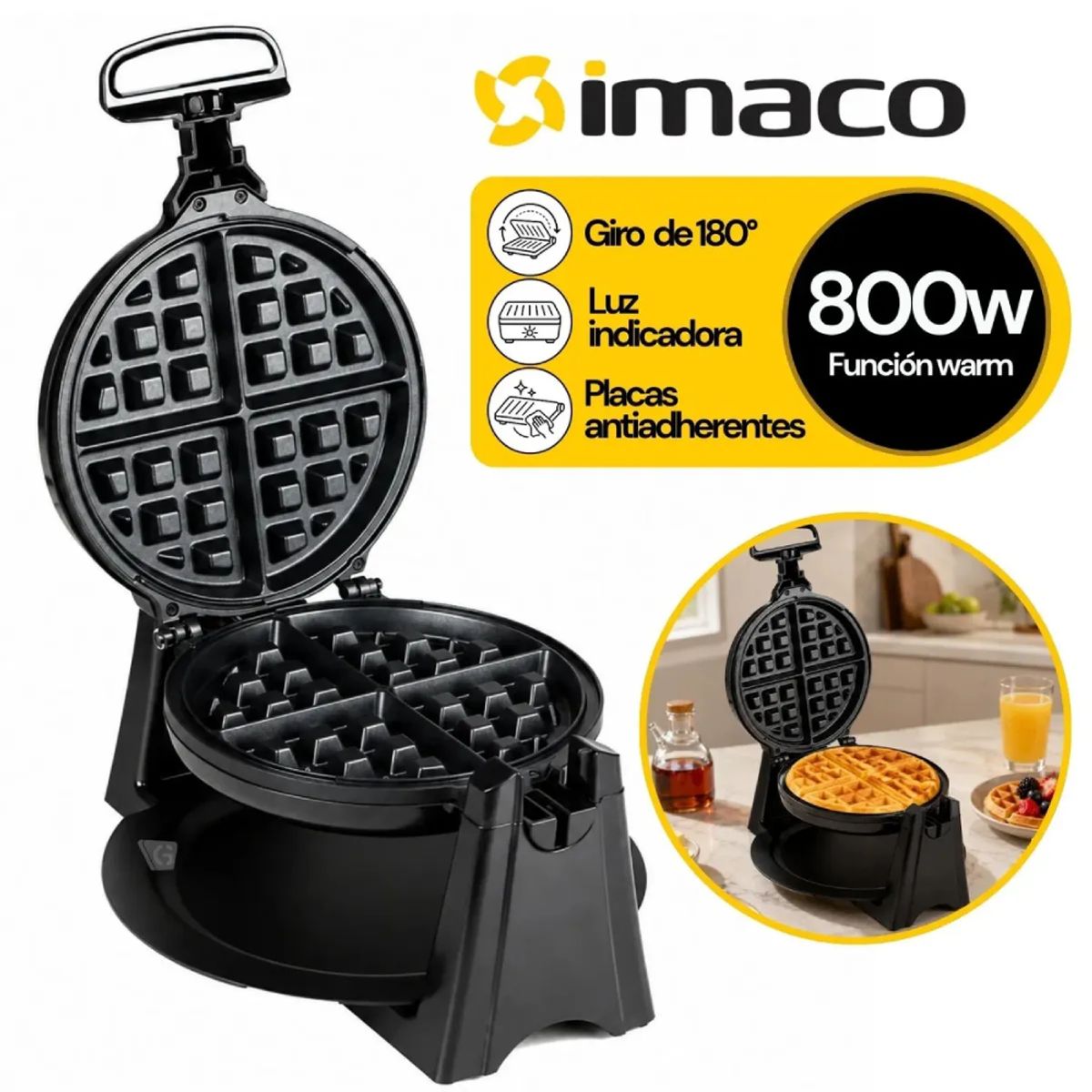 Waflera Giratoria Twister 800 W IMACO WF2160
