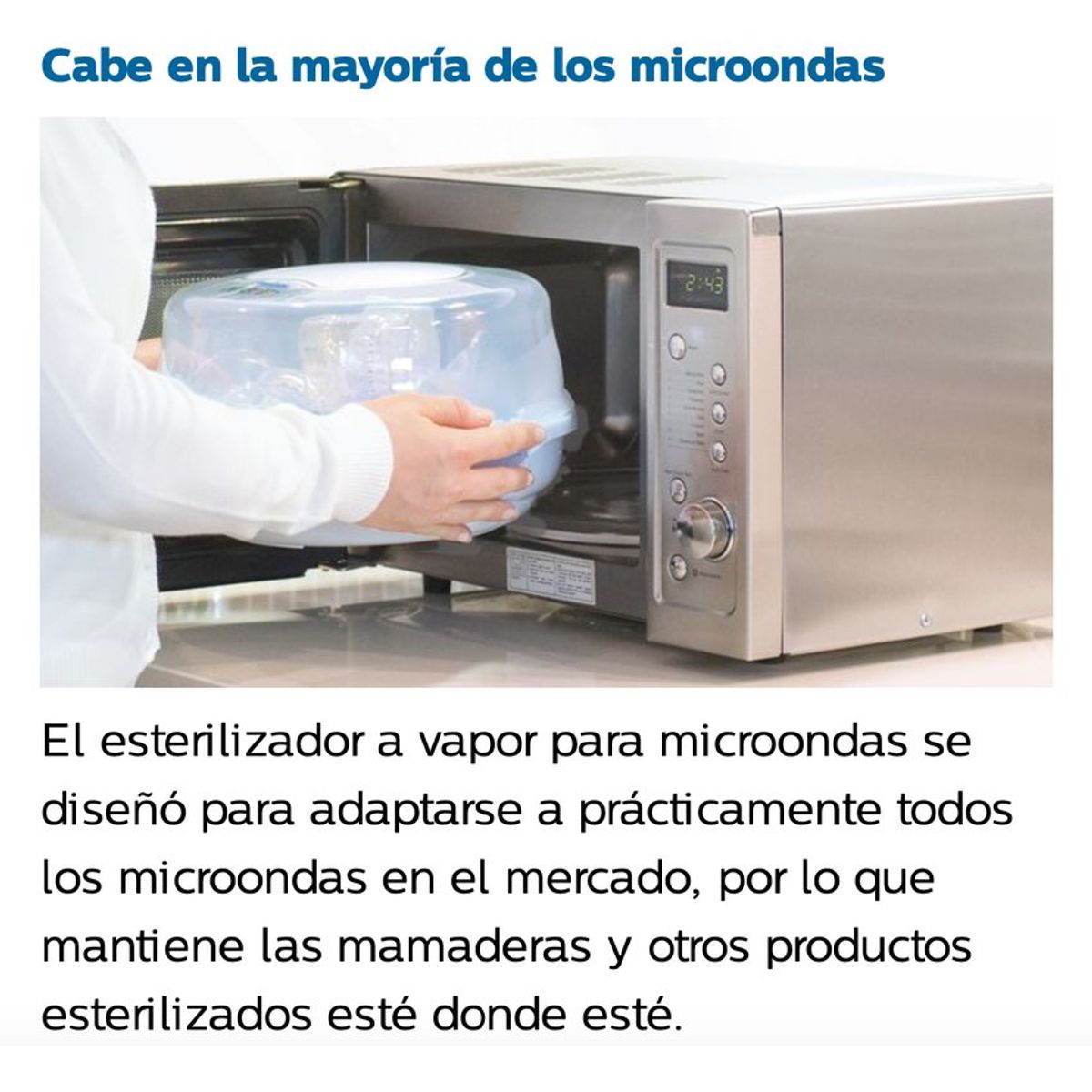 Esterilizador a Vapor para Microondas 4 Biberones PHILIPS AVENT SCF281/02