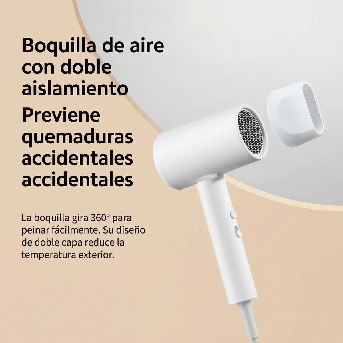 Secadora de Cabello Compacta Plegable 1600 W con Iones XIAOMI H101