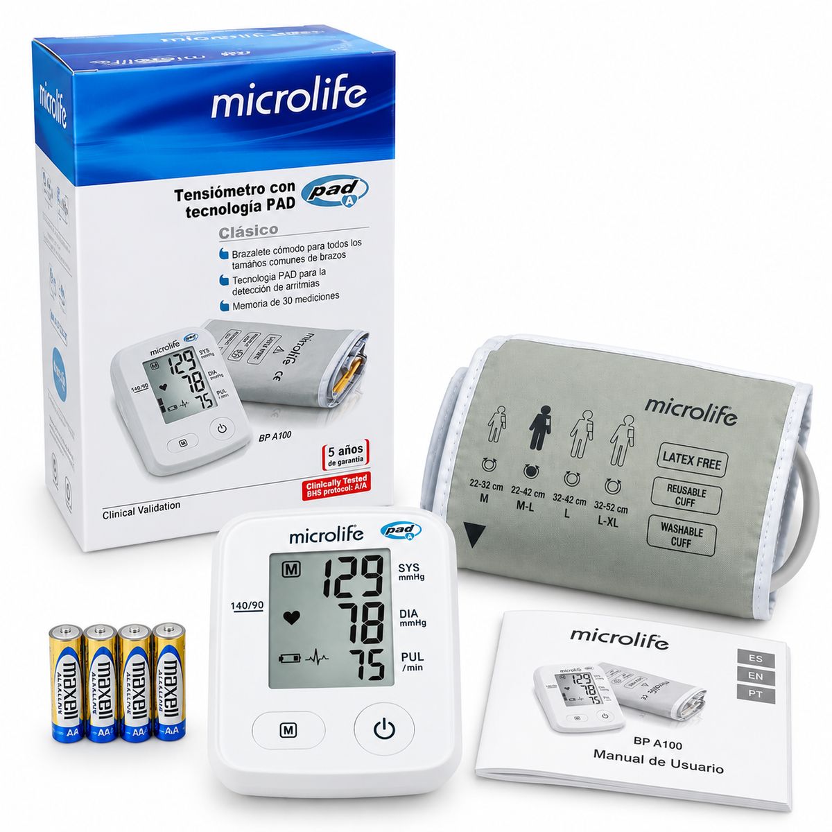 Tensiómetro Digital de Brazo con Detección de Arritmias MICROLIFE BP A100