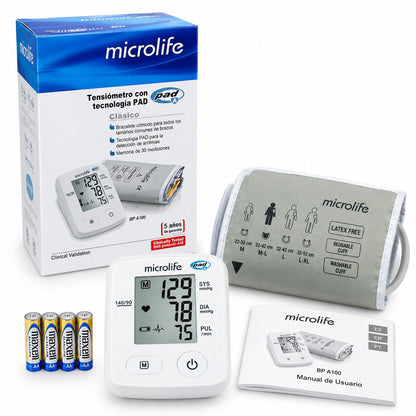 Tensiómetro Digital de Brazo con Detección de Arritmias MICROLIFE BP A100