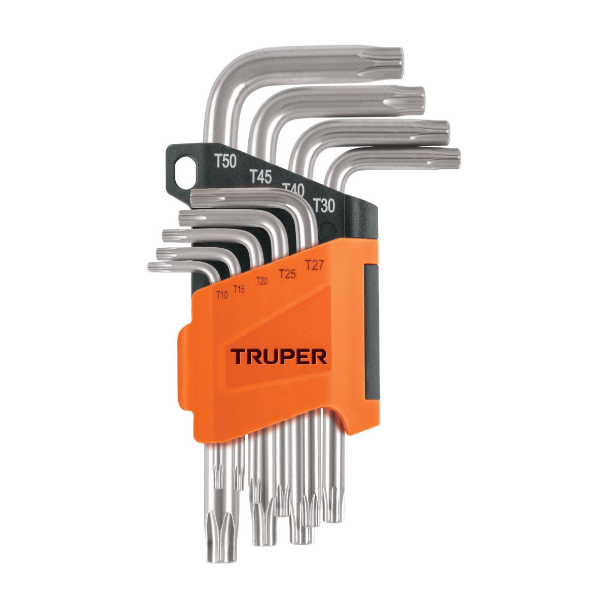 Juego de 9 Llaves Torx en L con Organizador TRUPER 15554
