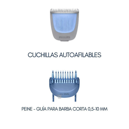 Recortador de Barba Recargable Wet & Dry PHILIPS Beard Trimmer 3000 BT3617/15
