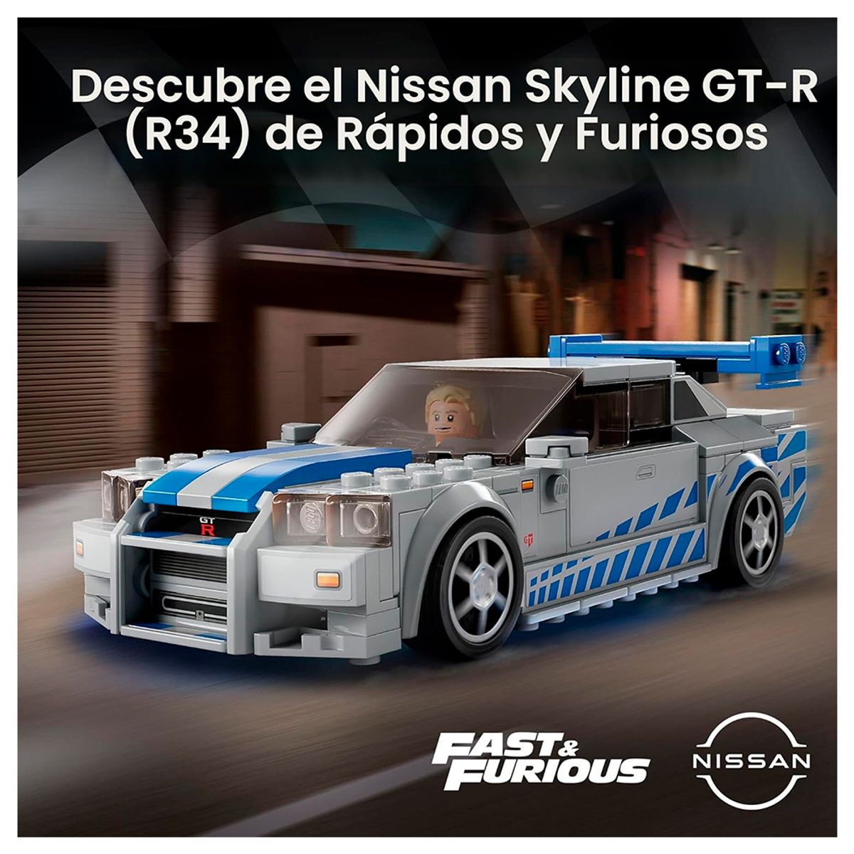 Set de Construcción Nissan Skyline GT-R (R34) 319 Piezas LEGO Speed Champions 76917