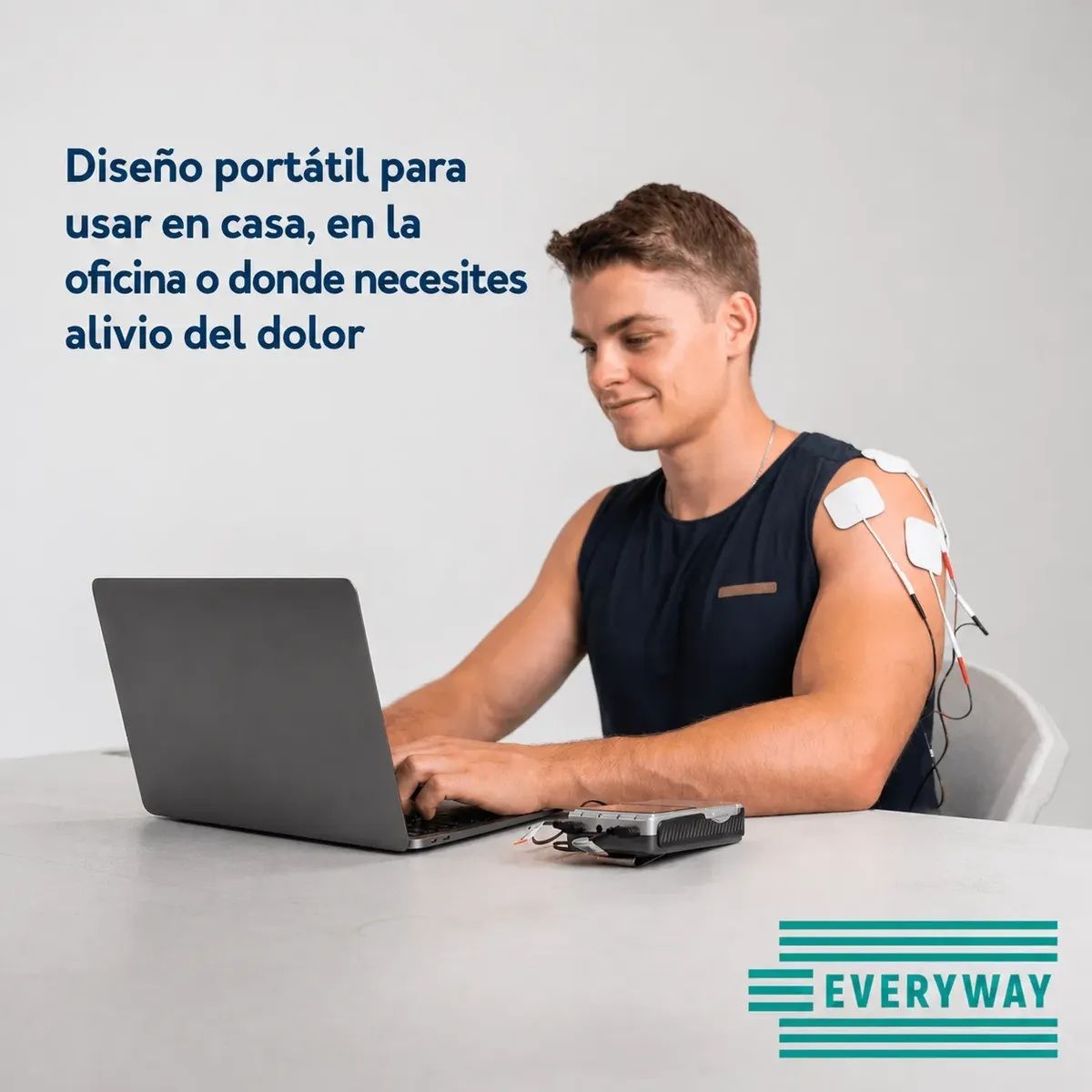 Electroestimulador TENS y EMS 4 Canales con 8 Electrodos Multi Stim Plus NU-TEK