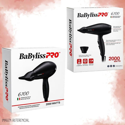 Secadora de Cabello Profesional Motor AC 2000 W BABYLISS PRO B6100PE