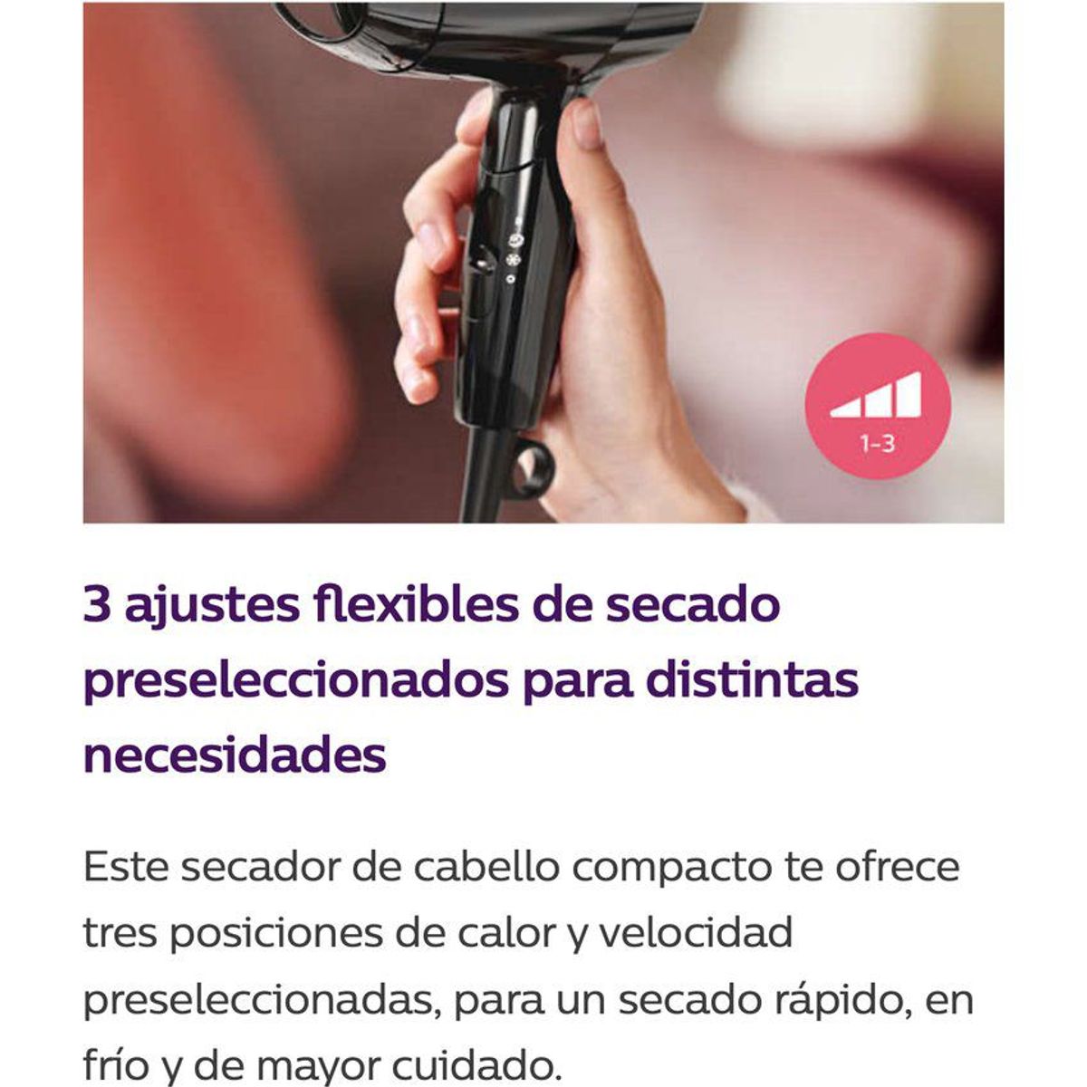 Secadora de Cabello Essential Care 1200 W ThermoProtect PHILIPS BHC010/10
