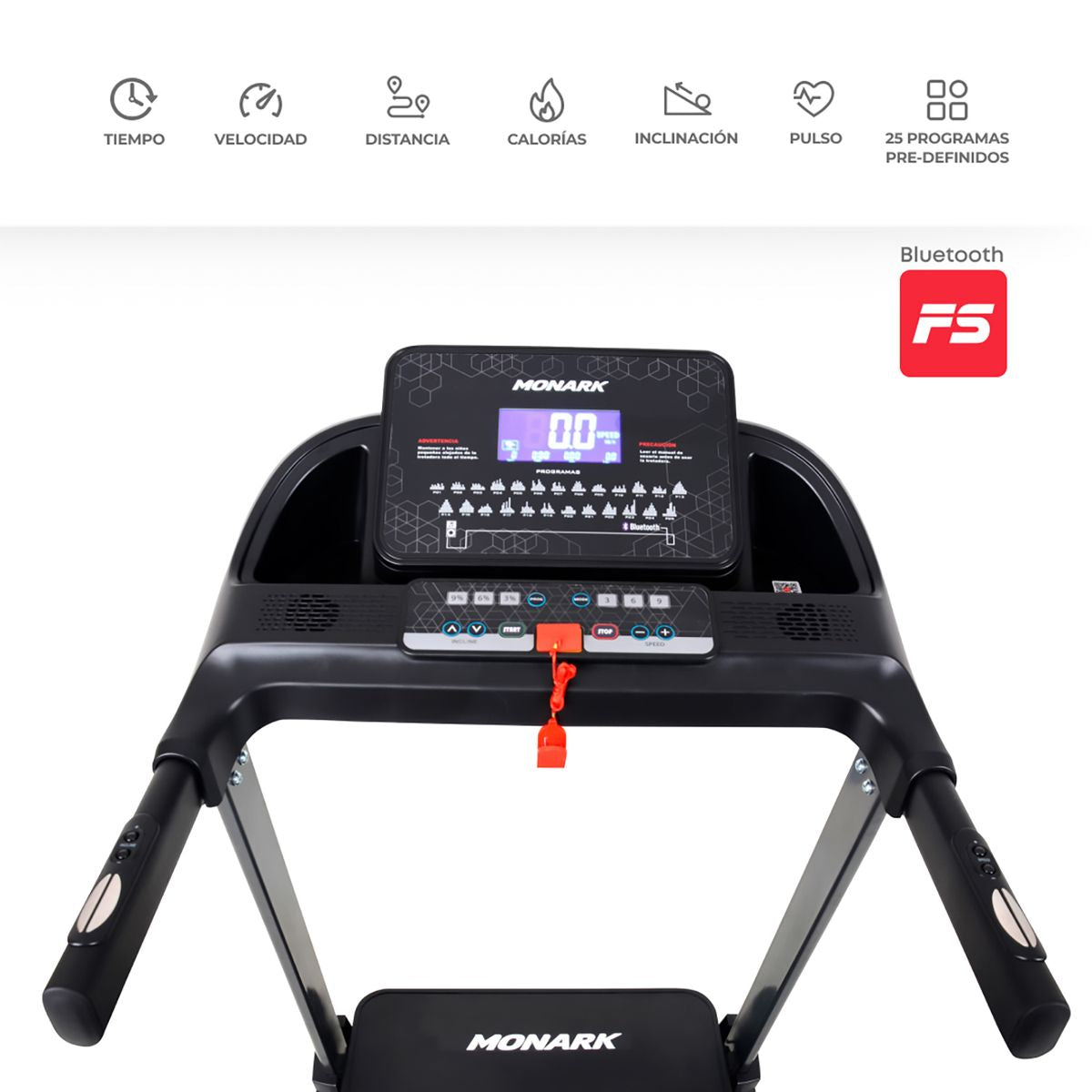Trotadora Eléctrica 18 km/h con Inclinación Electrónica MONARK T-350
