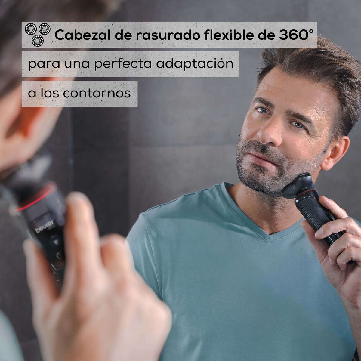 Afeitadora Rotativa Recargable Resistente al Agua IPX7 BEURER MN8X