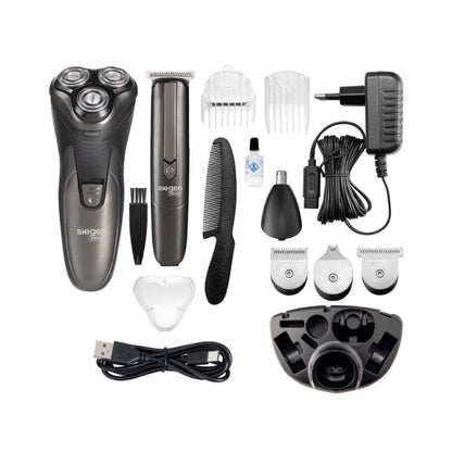 Set Afeitadora y Cortapelo Multistyler 4 en 1 Recargable SIEGEN SG-8440C01