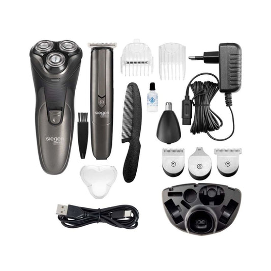 Set Afeitadora y Cortapelo Multistyler 4 en 1 Recargable SIEGEN SG-8440C01