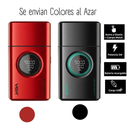 Afeitadora Shaver Inalámbrica Recargable USB 9000 RPM VGR V-377
