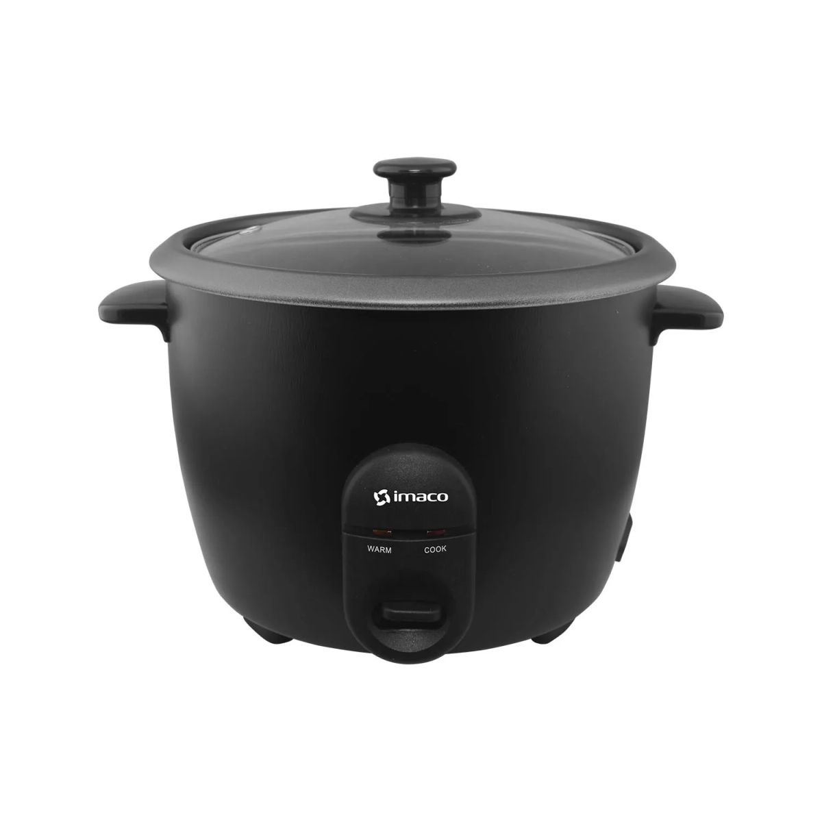 Olla Arrocera 1.8 L Negra con Tapa de Vidrio IMACO RC18N