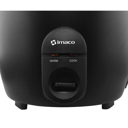 Olla Arrocera 1.8 L Negra con Tapa de Vidrio IMACO RC18N