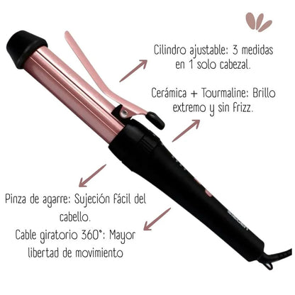 Ondulador de Cabello Cerámica y Turmalina Easy Waves SIEGEN SG-2503