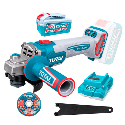 Amoladora Angular Inalámbrica 20 V 4½" Brushless TOTAL TAGLI261521