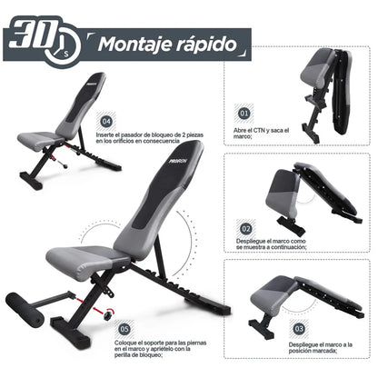 Banca Multifuncional Plegable para Entrenamiento PROIRON PRO-I