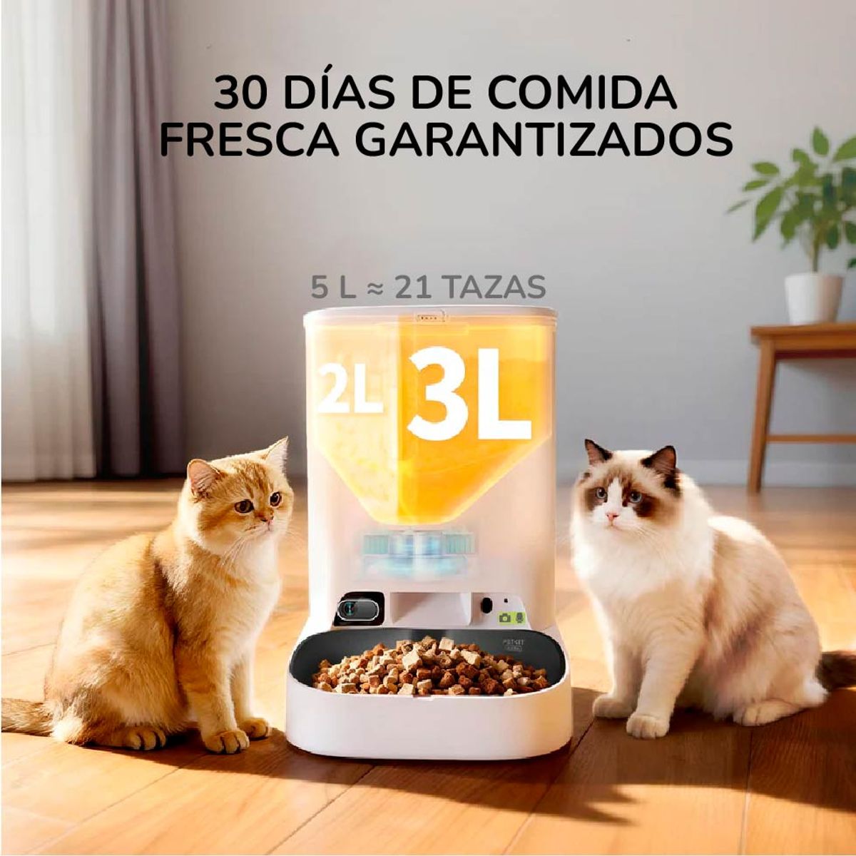 Comedero Automático Doble Tolva con Cámara HD PETKIT YumShare Dual-Hopper 2