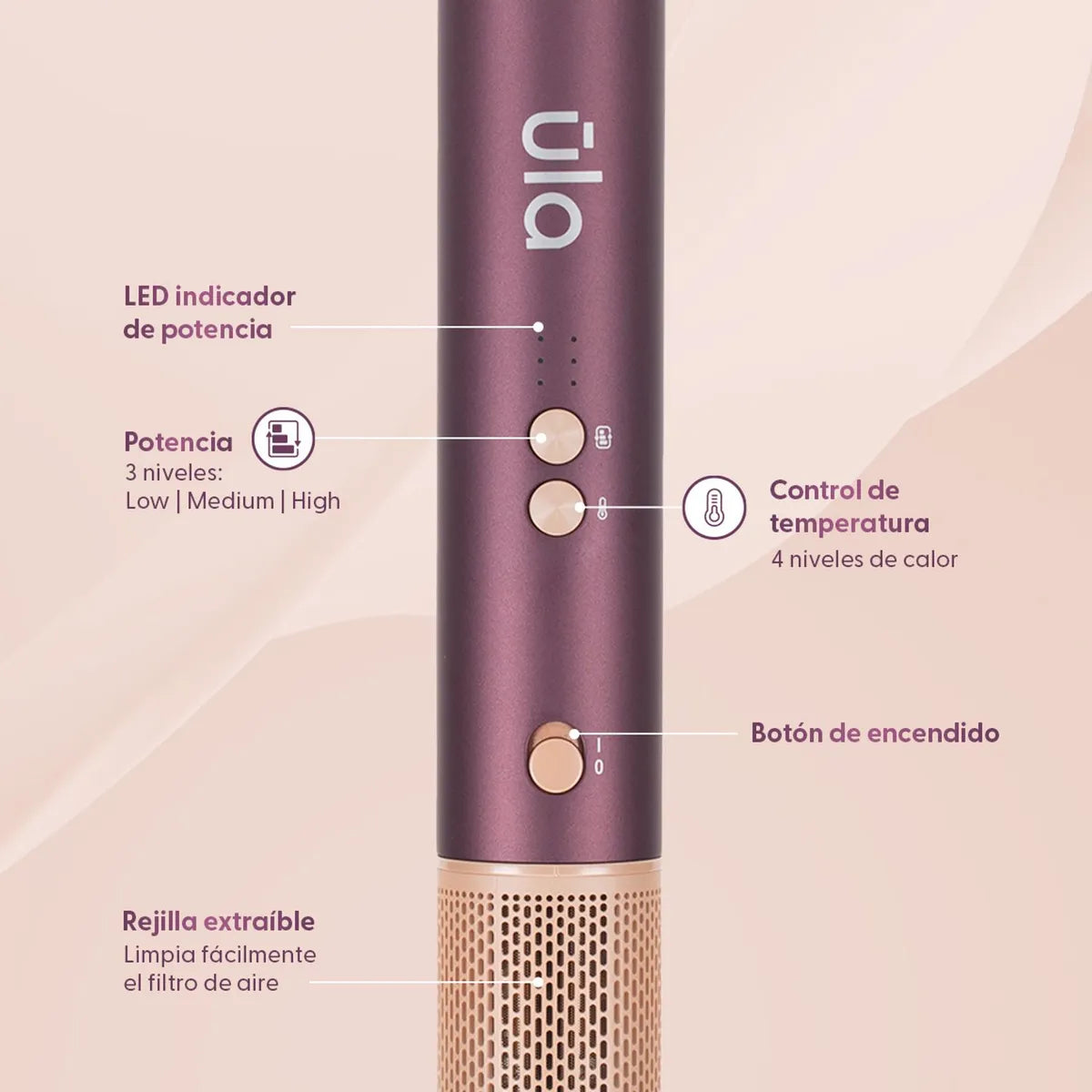 Cepillo Secador Multistyler 8 en 1 Iónico 1500 W ULA